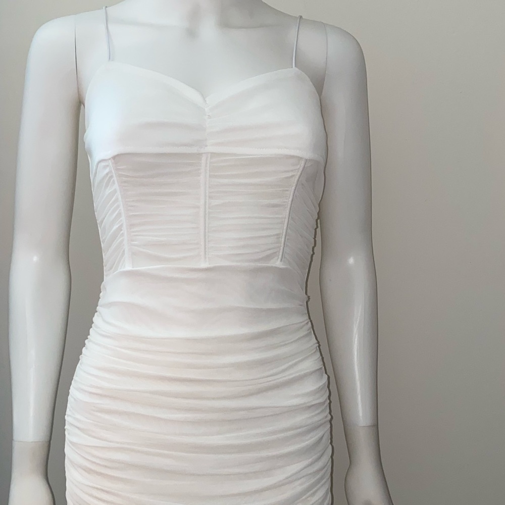 NWOT White Sheer Mini Dress